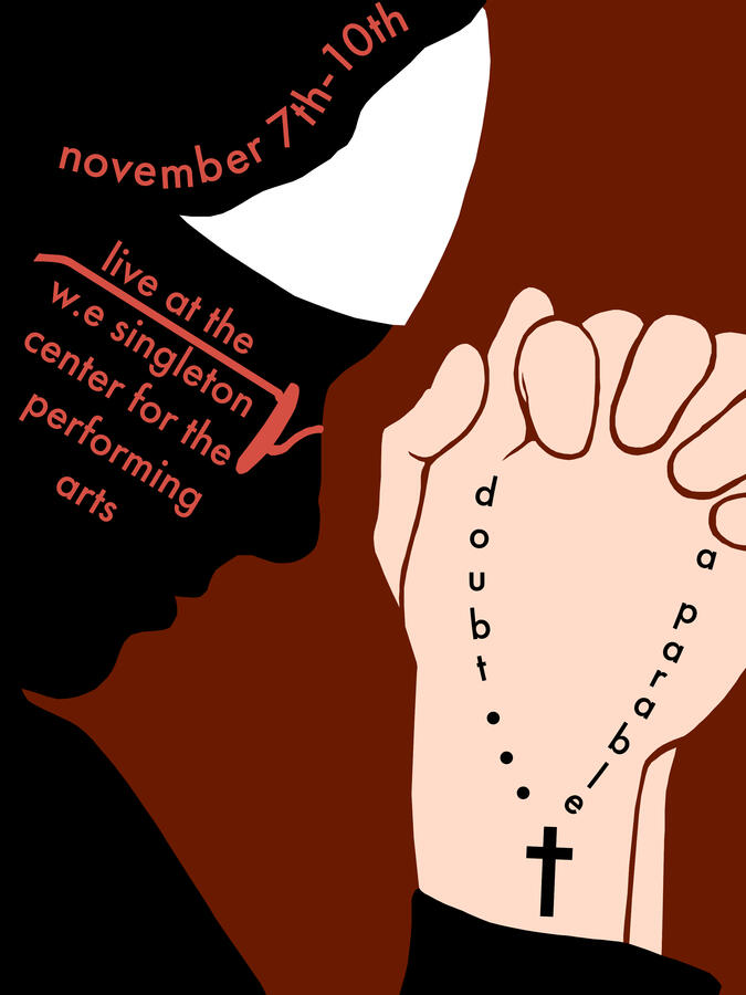 Mockup flyer for a play of our choice as part of a school assignment.