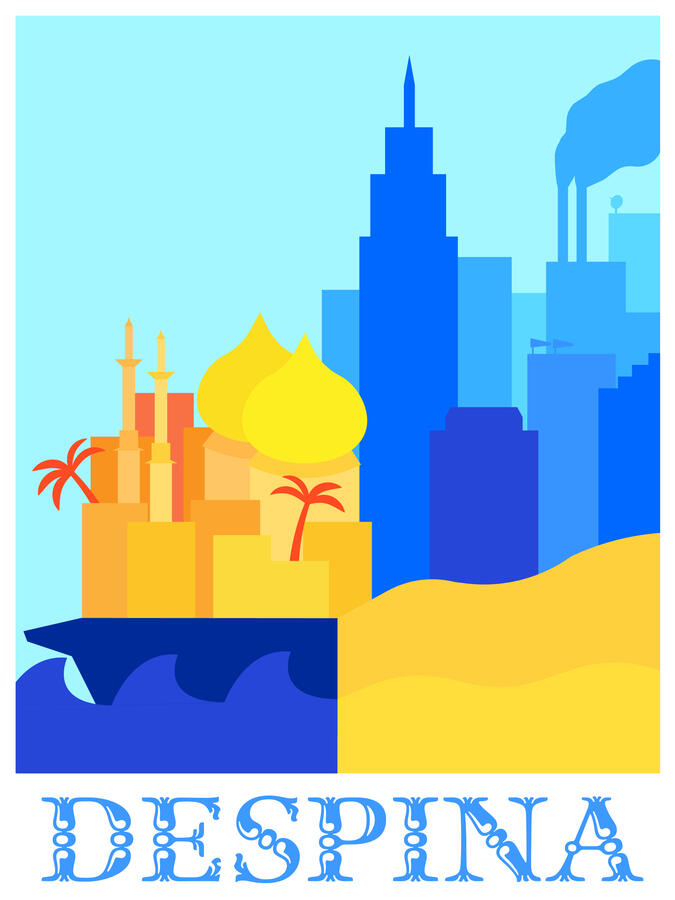 Poster mockup based off an excerpt from Invisible Cities by Italo Calvino.